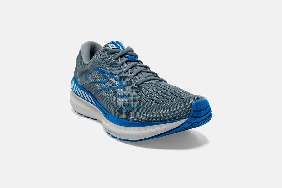 Brooks Glycerin GTS 19 Road Running Shoes Mens - Grey/Blue - SPXAO-7104